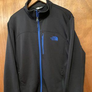 The North Face Men's Black Full-Zip Soft Shell Jacket Size L